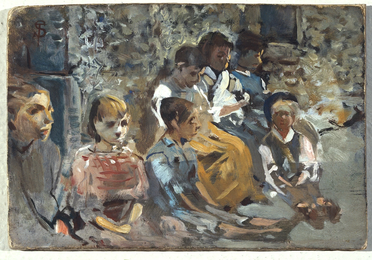 Ragazzi seduti - Palazzo Pitti, Firenze